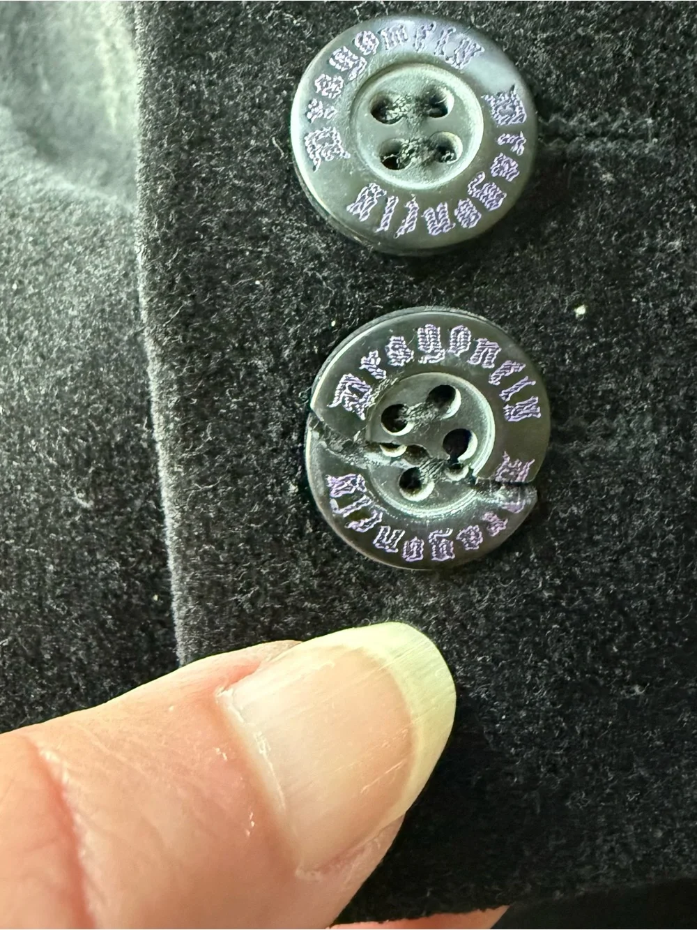 Dragonfly Clothing Co Hendrix Sz M Black Men's Velvet Blazer with Purple Lining